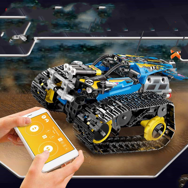 Remote Control Car Tracked Programming Racing Children Assembling