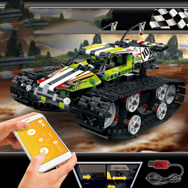 Remote Control Car Tracked Programming Racing Children Assembling