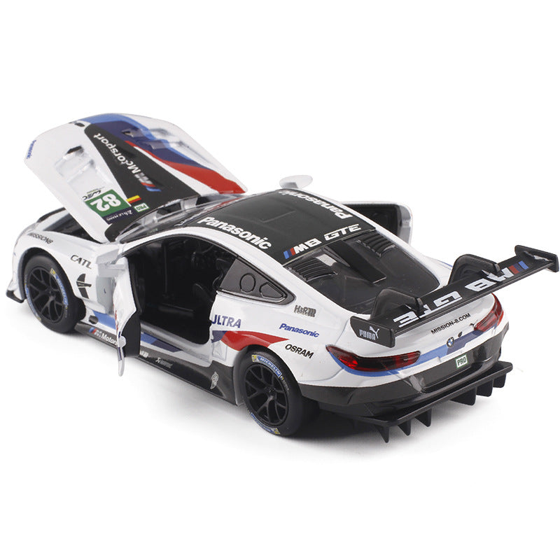 Alloy racing sound and light pull back car