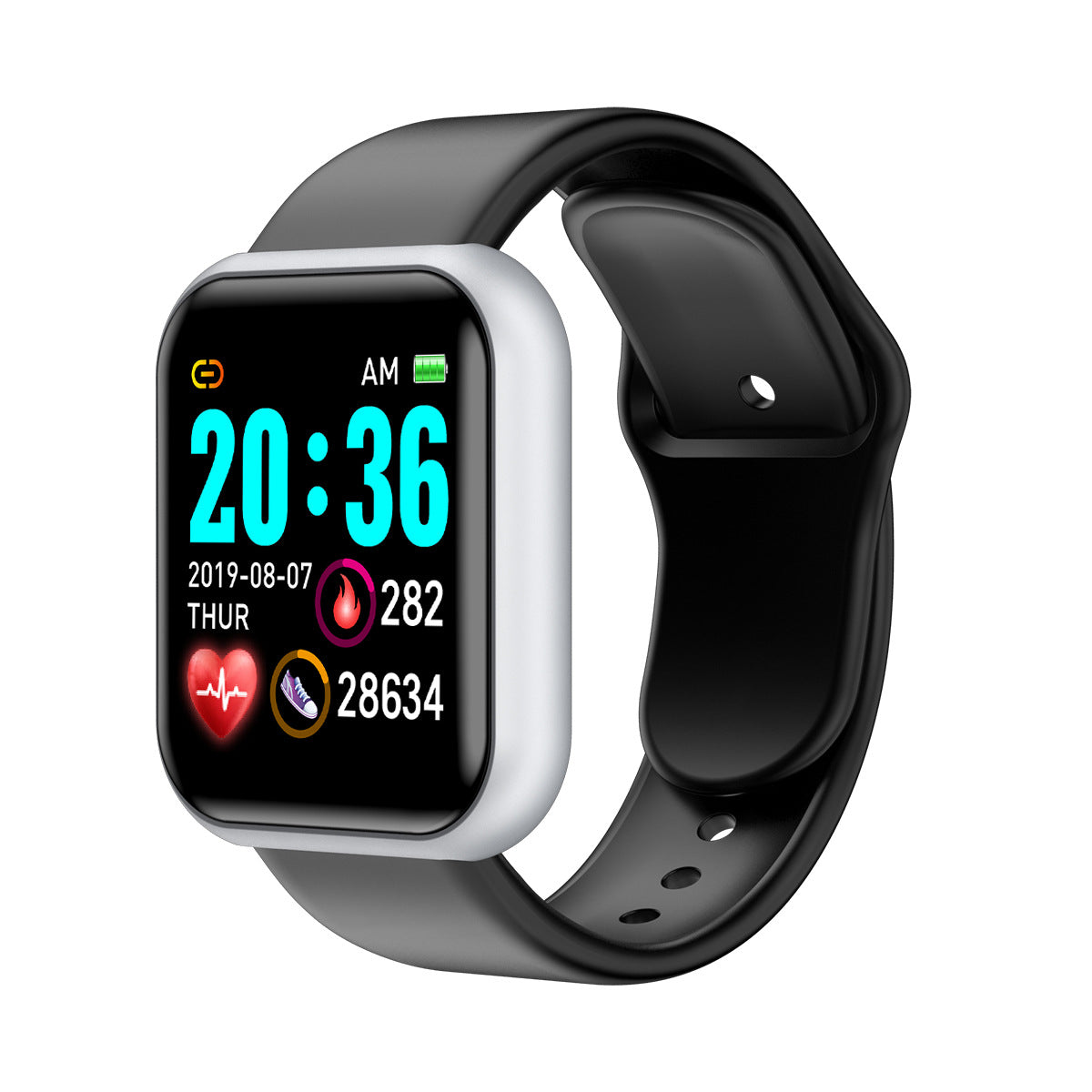 Compatible with Apple , Y68 Color Screen Smart Bracelet Heart Rate Blood Pressure Blood Oxygen