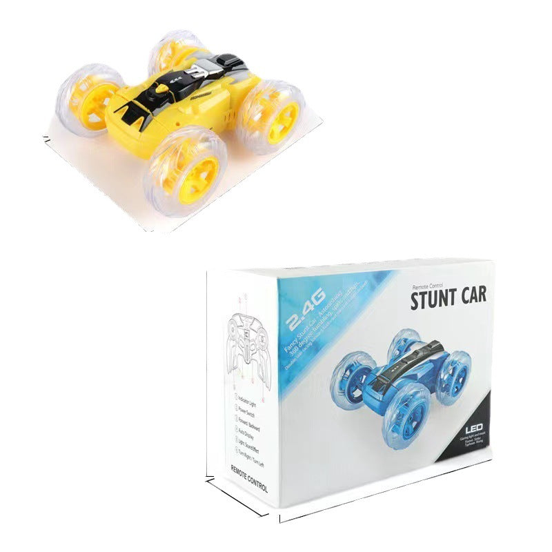 Children's Rolling Stunt Car Toy Double-sided Rotating Drift Racing Car